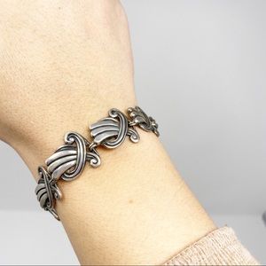 89 Vintage Margot de Taxco sterling swirl bracelet